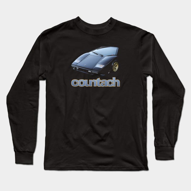 countach low body Long Sleeve T-Shirt by retroracing